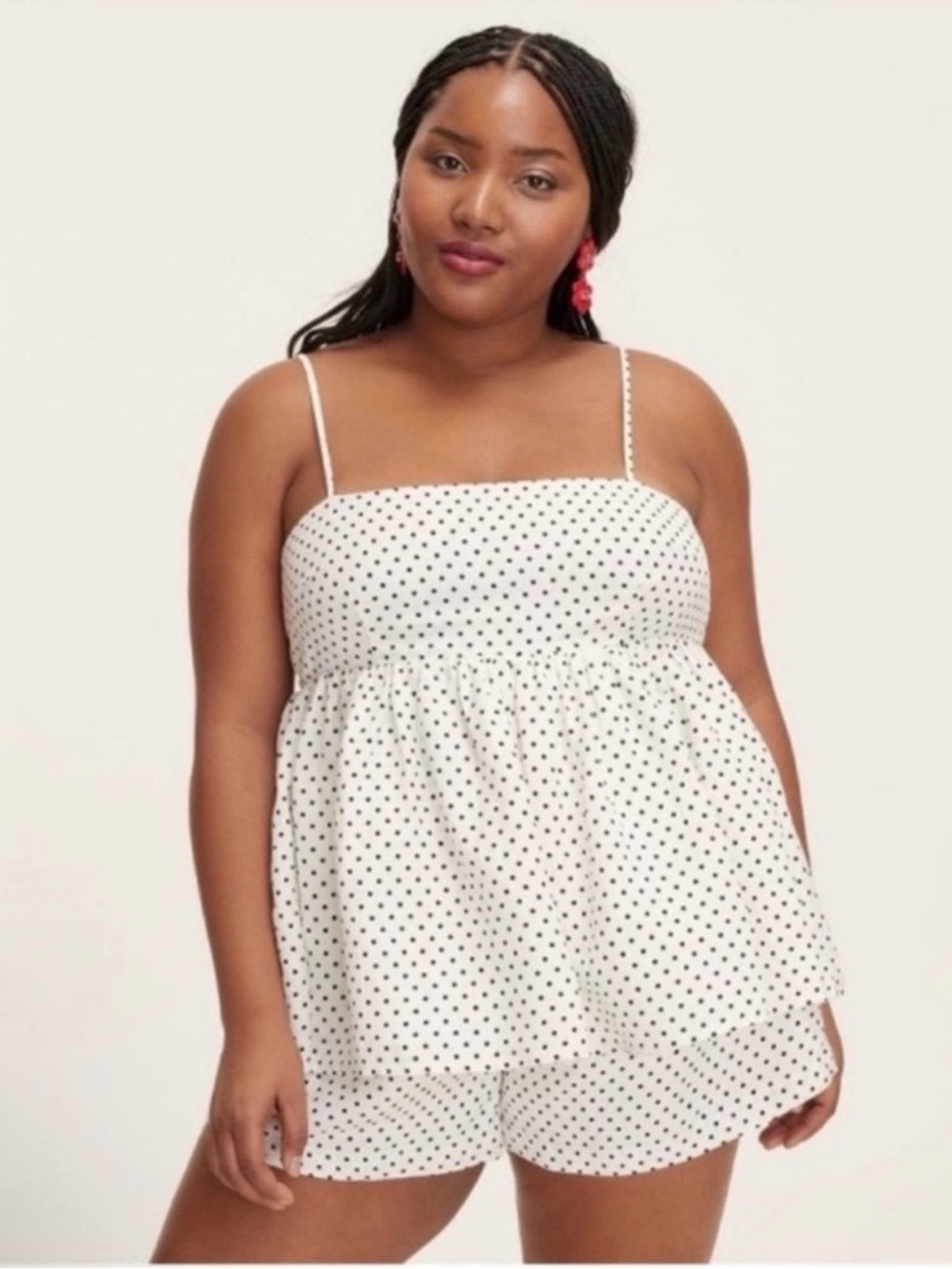 NWT Kate Spade X Target Size 2x Polka Dot Smocked Tank Top with Straps